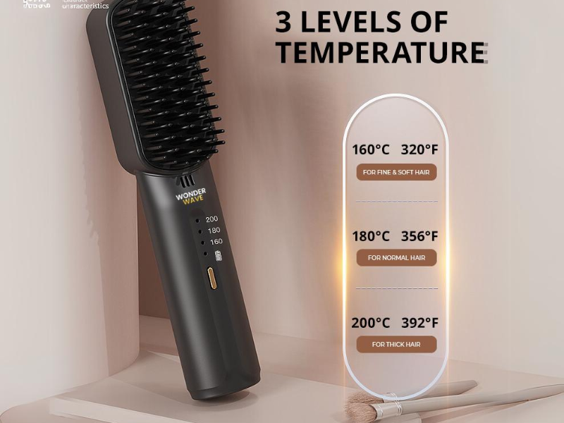 Wireless Portable Hair Straightener