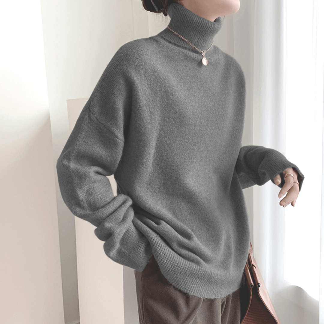 Carissa™ | Cashmere Loose Turtleneck Pullover - Glimpse Cosmetics