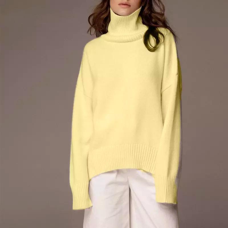 Carissa™ | Cashmere Loose Turtleneck Pullover - Glimpse Cosmetics