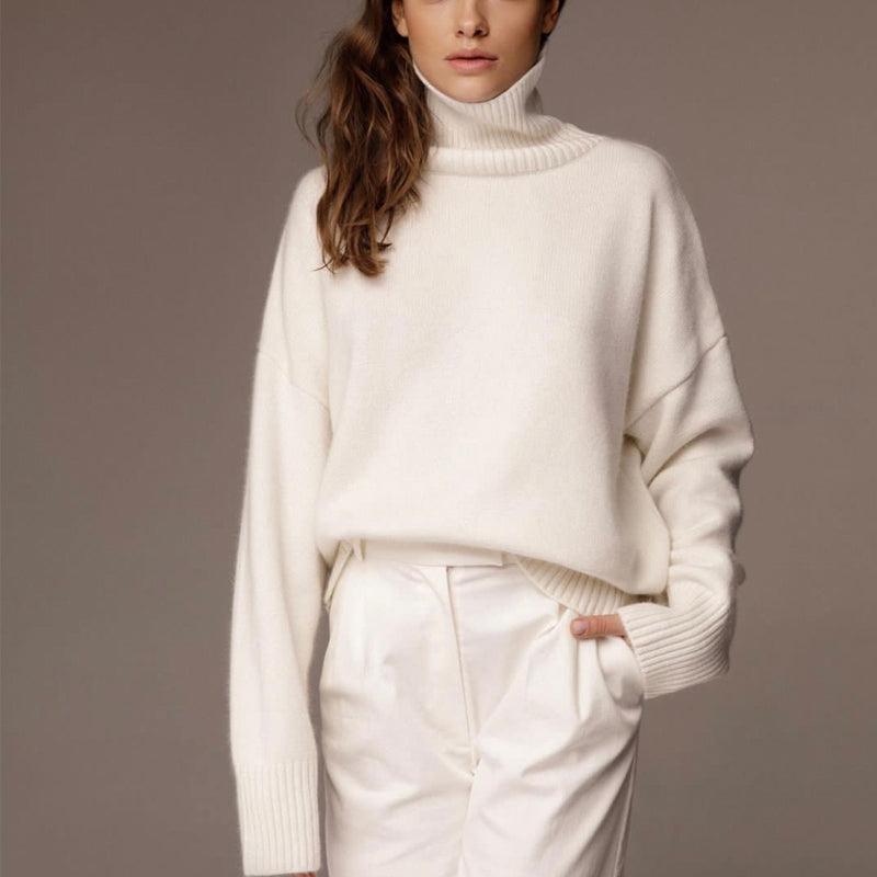 Carissa™ | Cashmere Loose Turtleneck Pullover - Glimpse Cosmetics