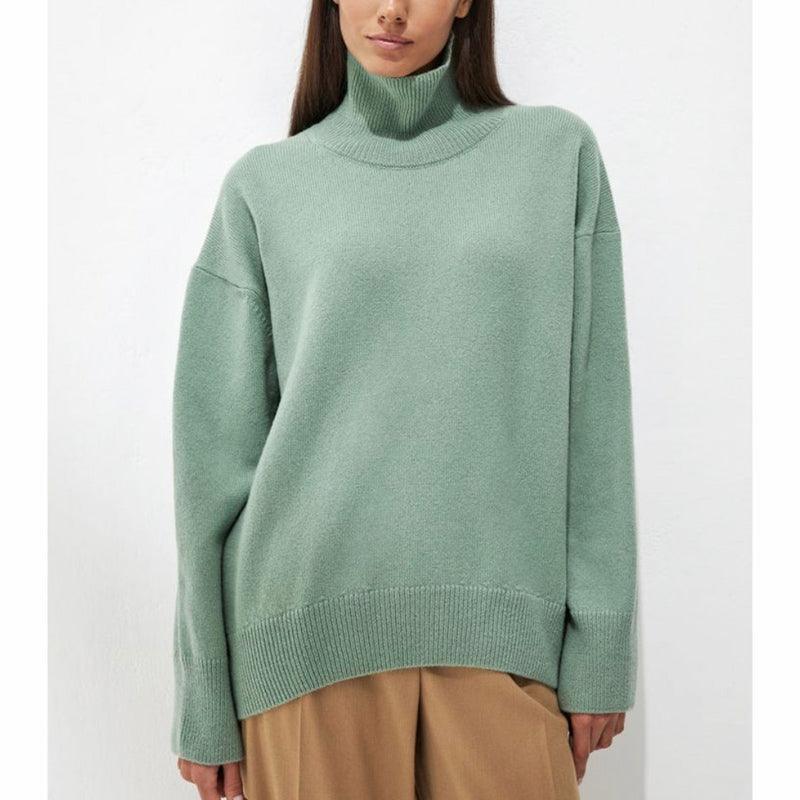 Carissa™ | Cashmere Loose Turtleneck Pullover - Glimpse Cosmetics