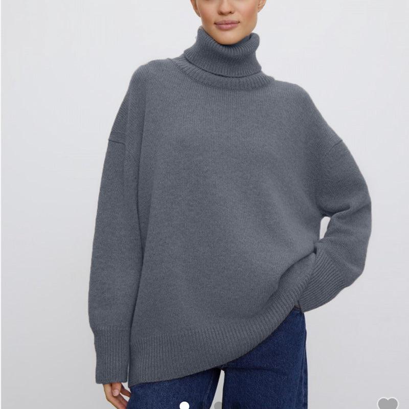 Carissa™ | Cashmere Loose Turtleneck Pullover - Glimpse Cosmetics