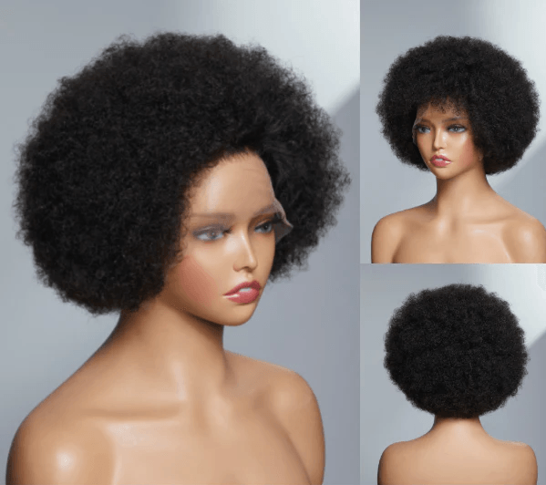 Glimpse® I Retro Natural Afro Curl (Frontal Lace Wig & Bleached Knots) - Glimpse Cosmetics