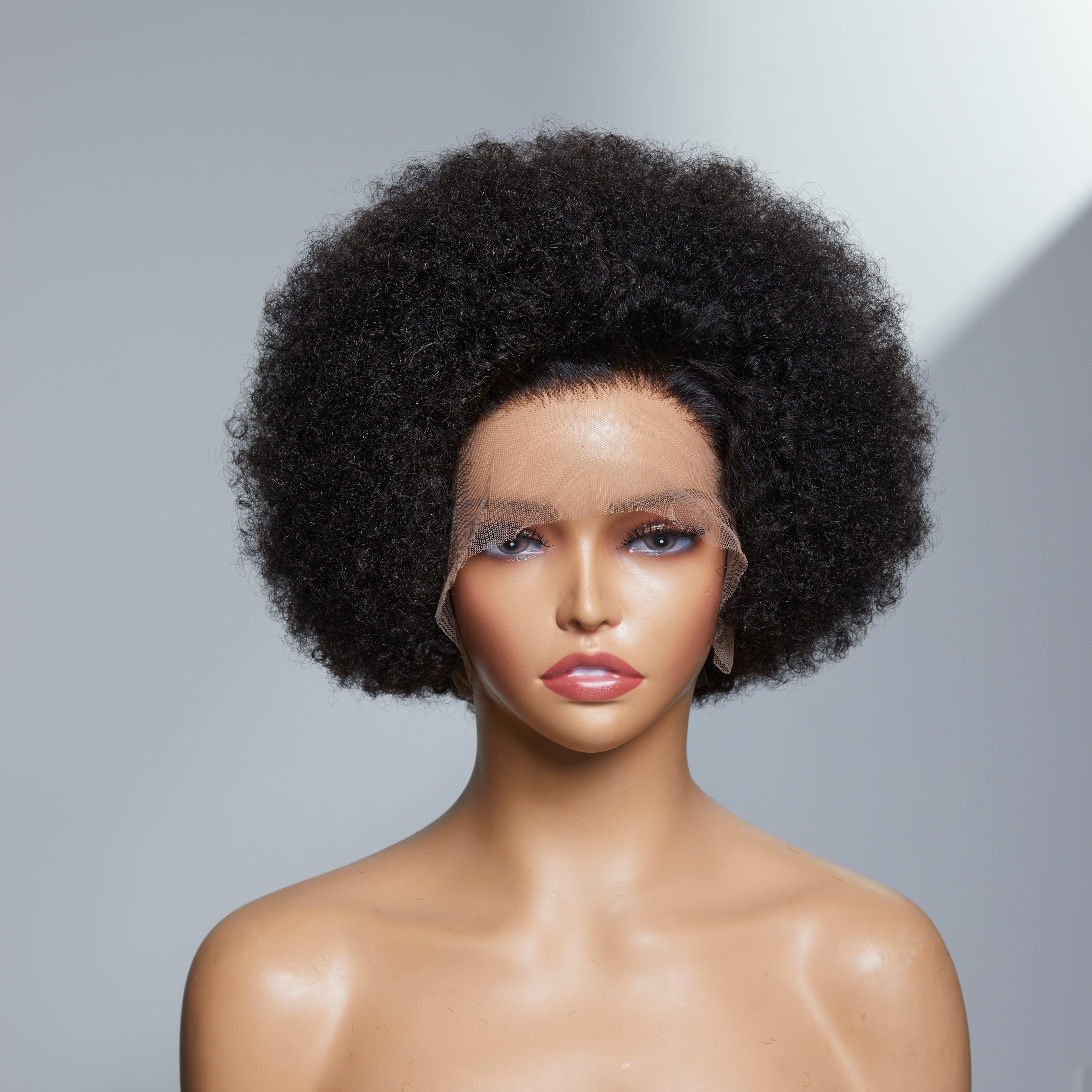 Glimpse® I Retro Natural Afro Curl (Frontal Lace Wig & Bleached Knots) - Glimpse Cosmetics