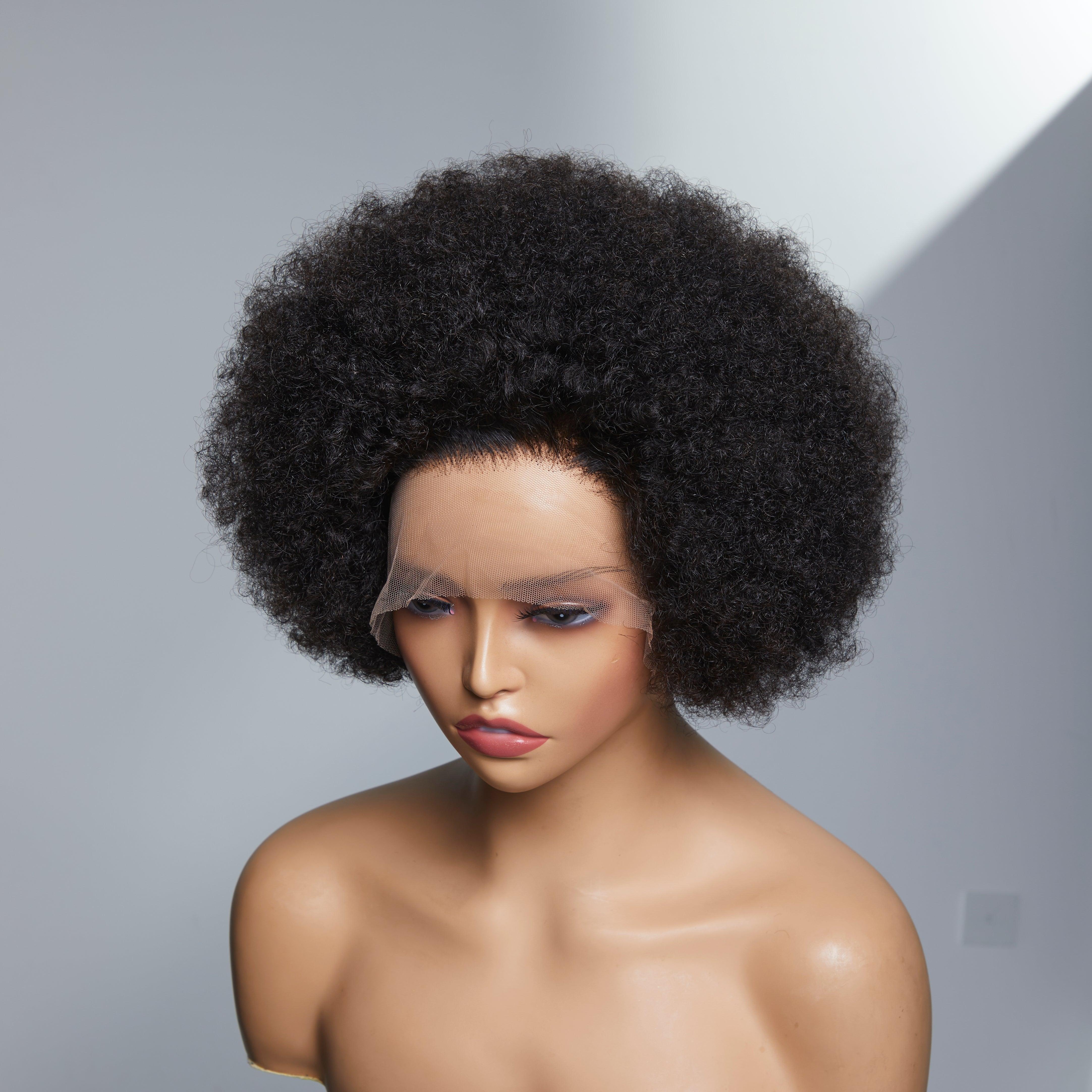 Glimpse® I Retro Natural Afro Curl (Frontal Lace Wig & Bleached Knots) - Glimpse Cosmetics