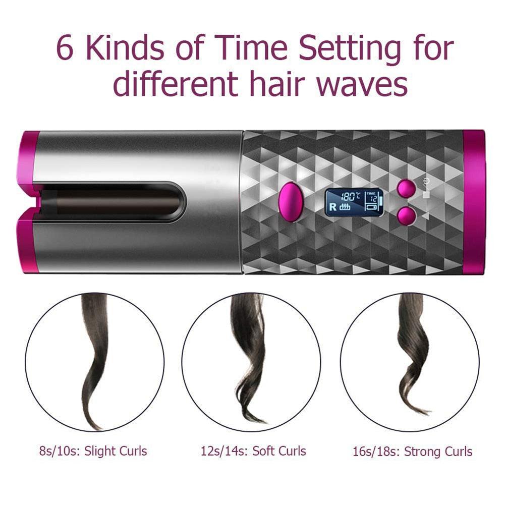 The Glimpse Wireless Curler™ | New Automatic Rotation Technology - Glimpse Cosmetics